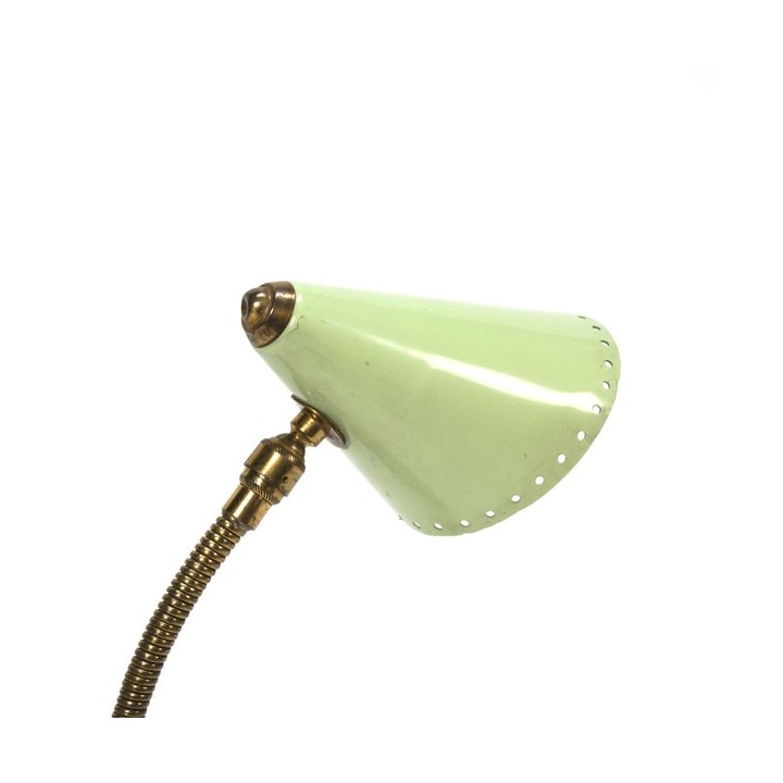 Groen/ koperen tafellamp - Retro Studio