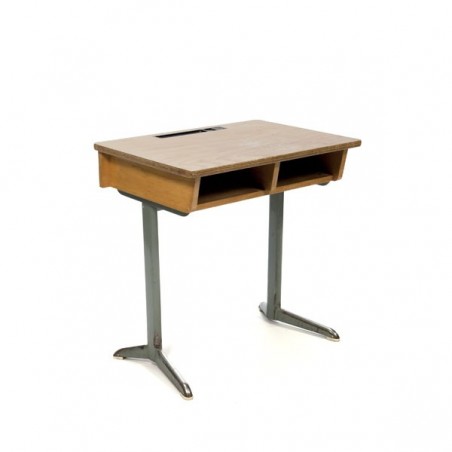 Industrial school desk wood