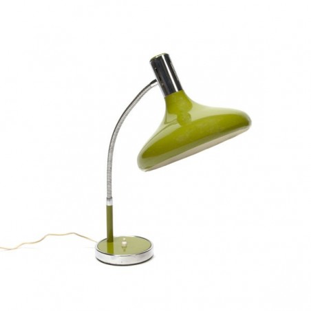 Desk lamp with large green shade