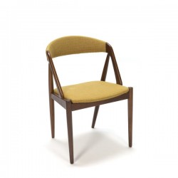 Danish des chair with yellow upholstery