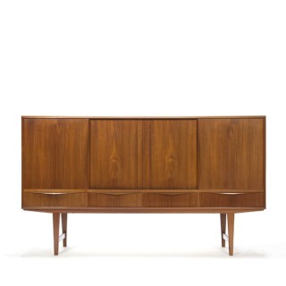 Hoog teakhouten dressoir - Retro Studio