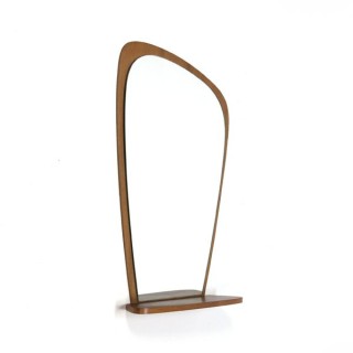 Teak mirror with small shelf - Retro Studio