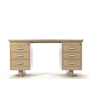 Industrieel bureau zandkleurig - Retro Studio