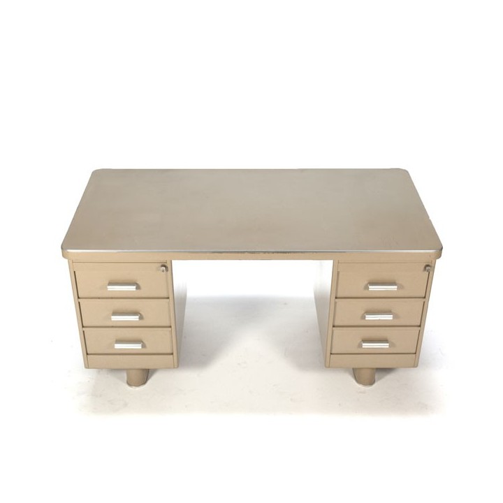 Industrial desk sandy-colored - Retro Studio