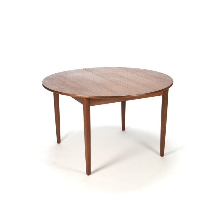 Round teak dining table - Retro Studio