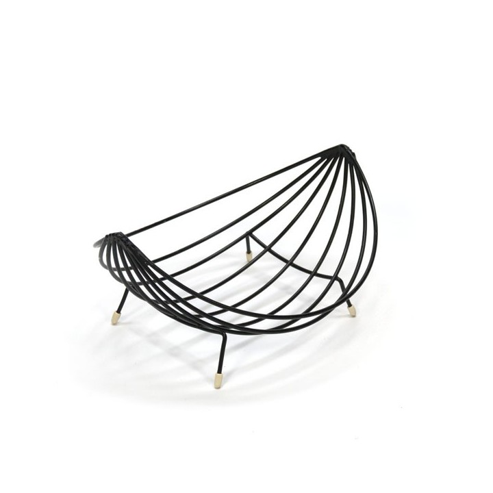 Fruit plate black 1950's - Retro Studio