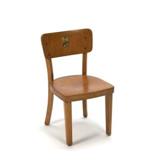 Wooden child's chair with Bambi image - Retro Studio