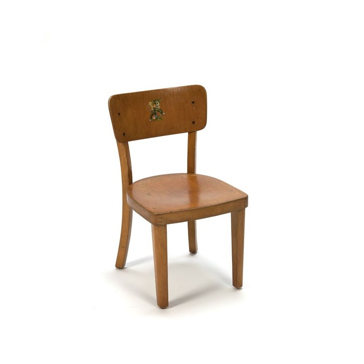 Houten kinderstoeltje met Bambi afbeelding - Retro Studio