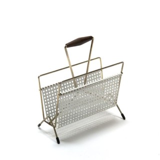 Mail holder white perforated metal no 2 - Retro Studio