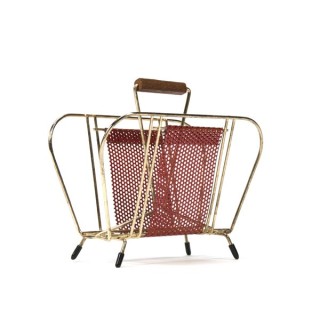 Red/ brass colored mail holder - Retro Studio