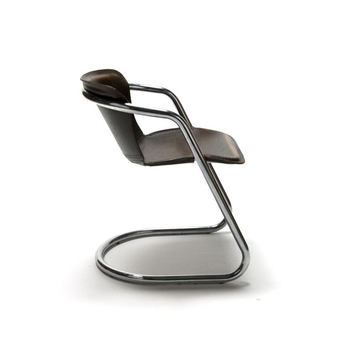 Set van 4 stoelen met tuig lederen bekleding - Retro Studio