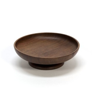 Teakhouten schaal op voet - Retro Studio