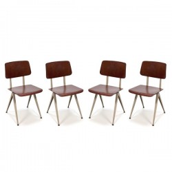 Set of 4 industrial chairs by Galvanitas