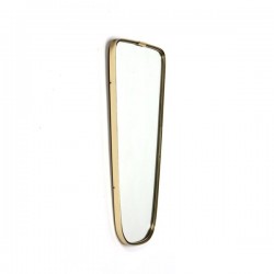 Mirror with brass edge