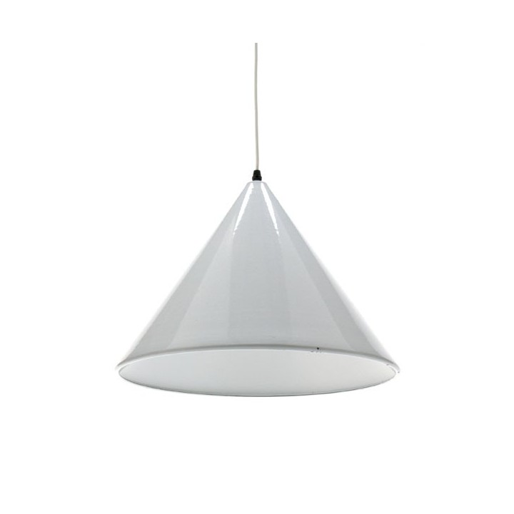 White hanging lamp enamel - Retro Studio