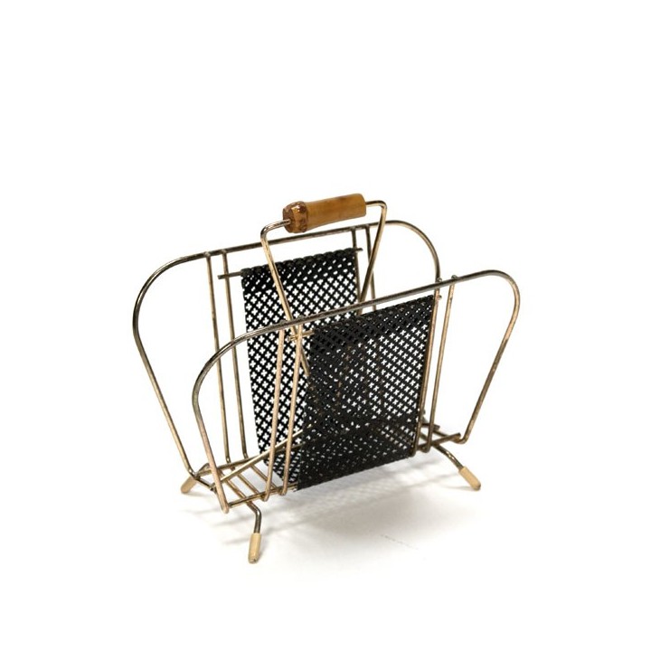 Letter holder brass/ black - Retro Studio