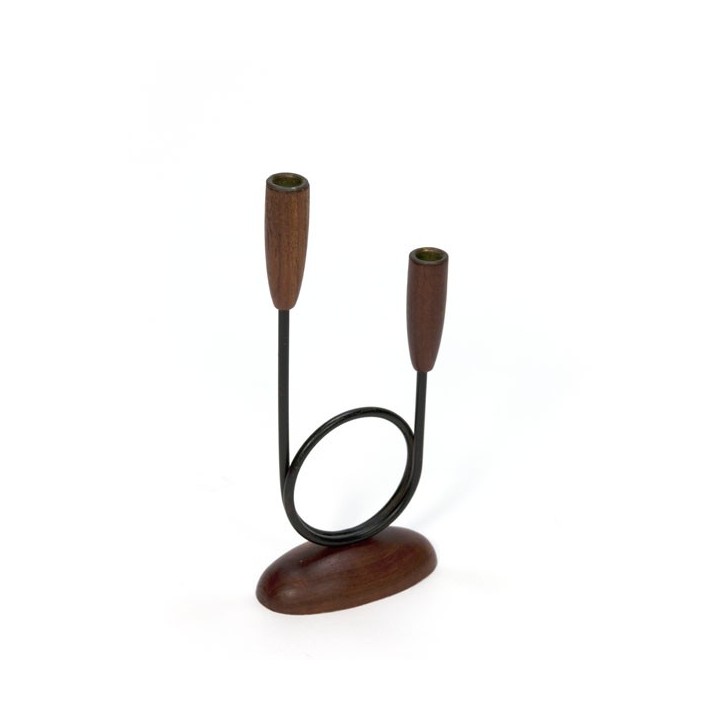 Candle holder in teak - Retro Studio