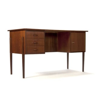 Deens bureau in teakhout - Retro Studio