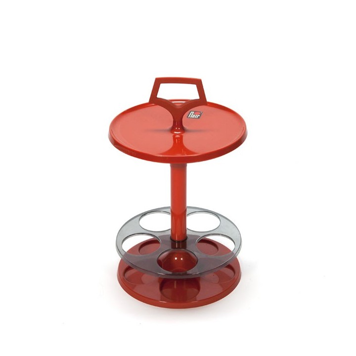 Orange plastic table "Flair" - Retro Studio