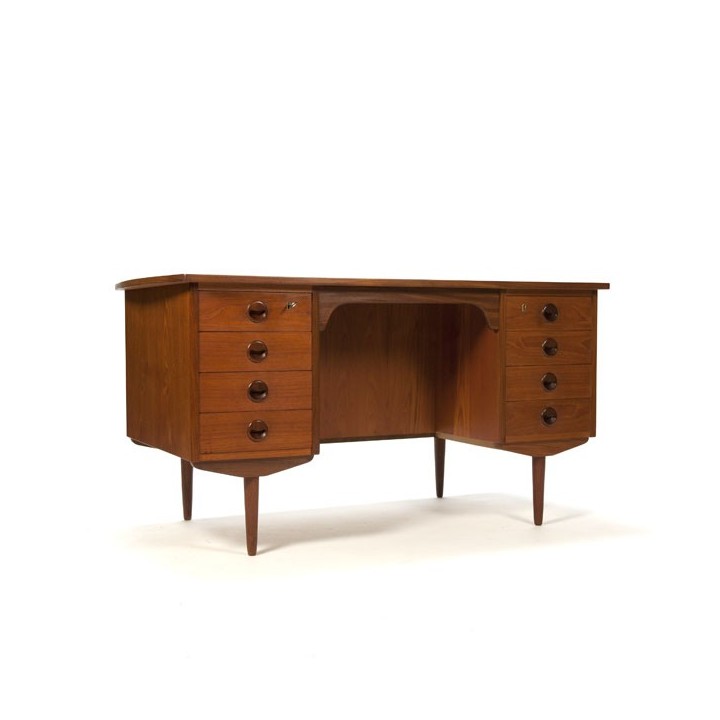 Groot teakhouten design bureau - Retro Studio