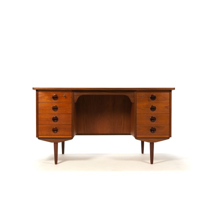 Groot teakhouten design bureau - Retro Studio