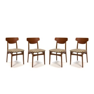 Teakhouten stoelen set van 4 - Retro Studio
