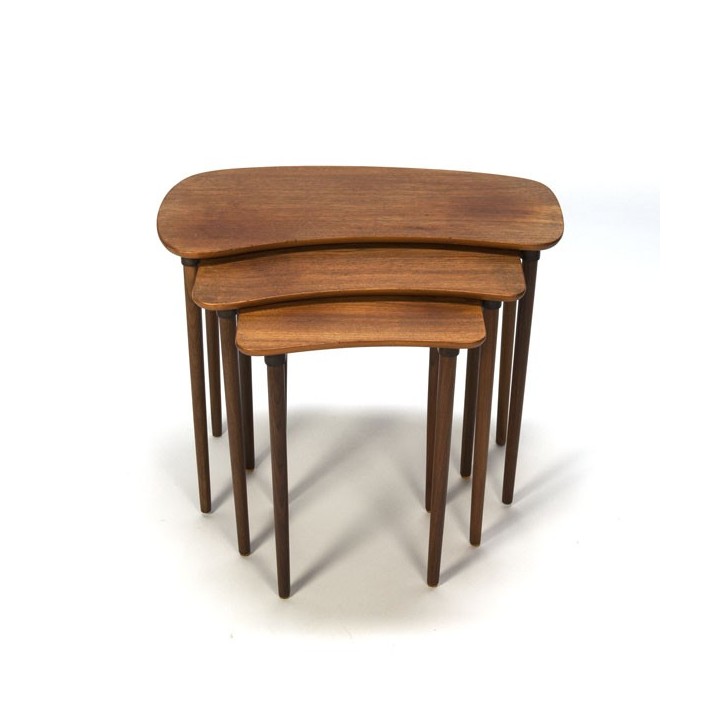 Set of 3 nest tables in teak - Retro Studio