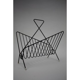 Metal magazine rack 1950's - Retro Studio