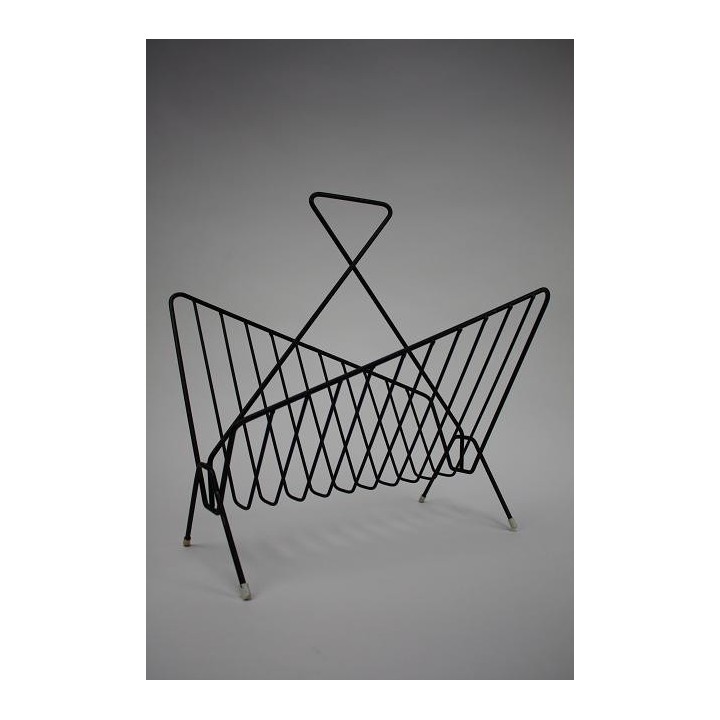 Metalen magazine rek vintage 50's - Retro Studio