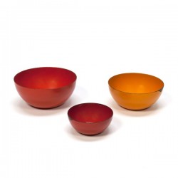 Set of 3 enameled bowls Finel style