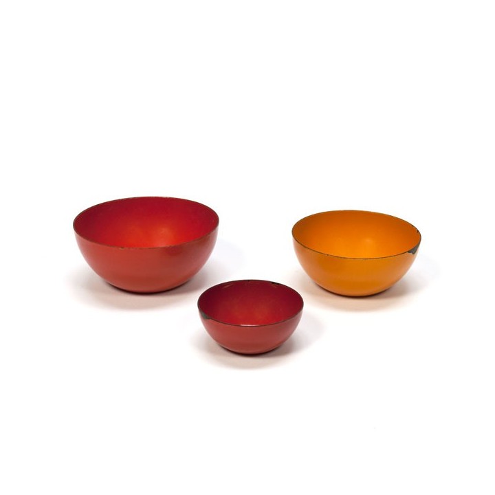 Set of 3 enameled bowls Finel style - Retro Studio