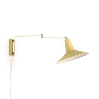 Wandlamp met gele kap - Retro Studio