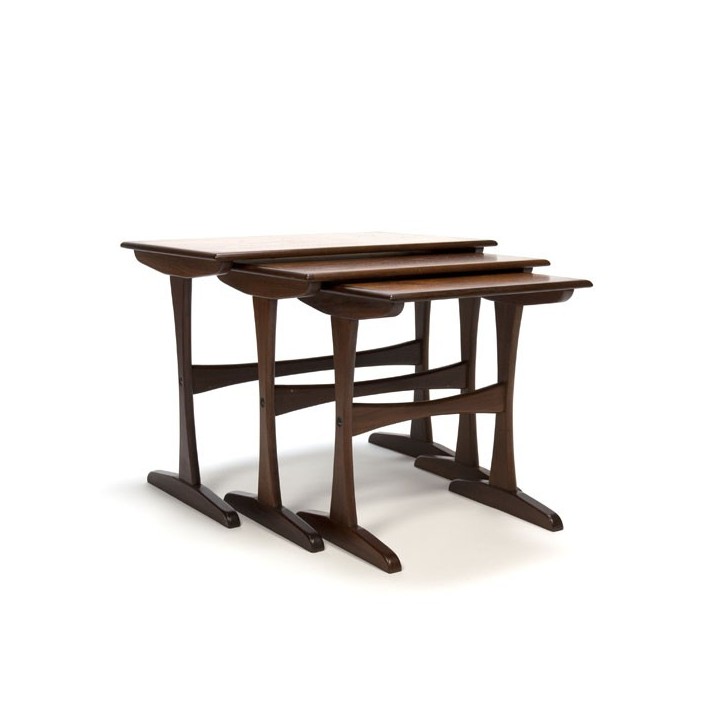 Set of 3 nest tables in teakwood nr.1 - Retro Studio