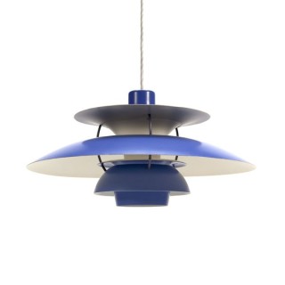 Vintage PH 5 van Poul Henningsen blauw - Retro Studio