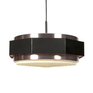 Zwart/ messing hanglamp - Retro Studio