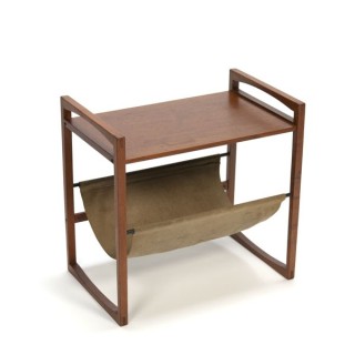 Teak sidetable with magazine basket - Retro Studio