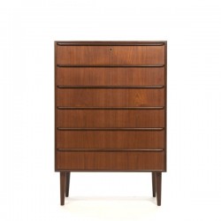Teak chest of drawers with 6 drawers