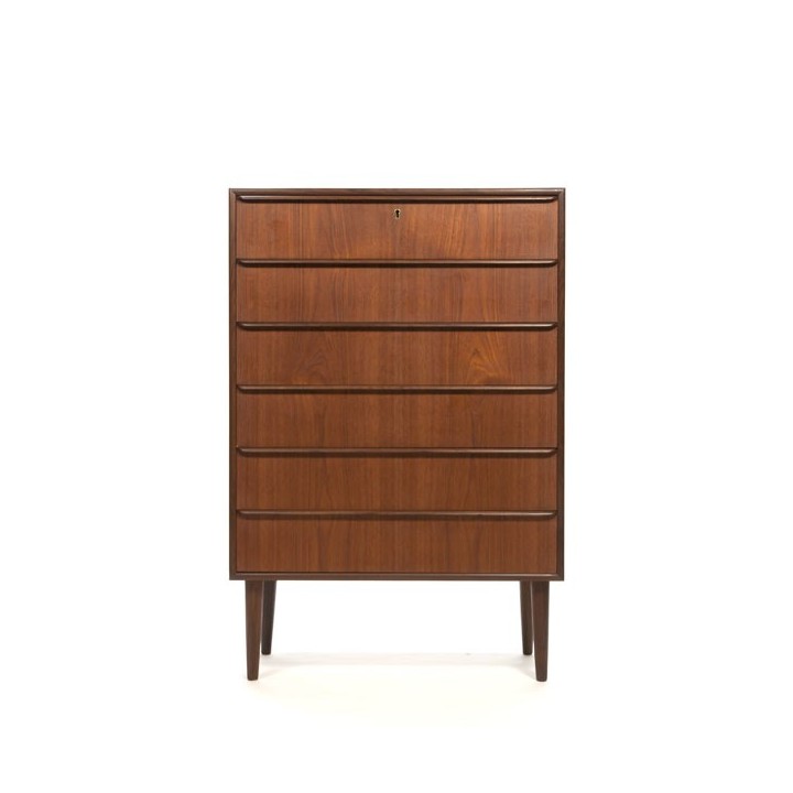 Teak chest of drawers with 6 drawers - Retro Studio