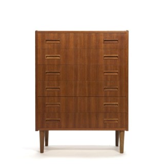 Deense ladekast in teakhout vintage design - Retro Studio