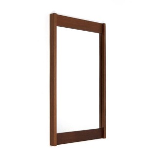 Kleine teakhouten spiegel - Retro Studio