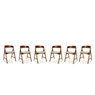 Deense stoelen van H. Kjaernulf set van 6 - Retro Studio