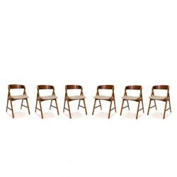 Deense stoelen van H. Kjaernulf set van 6