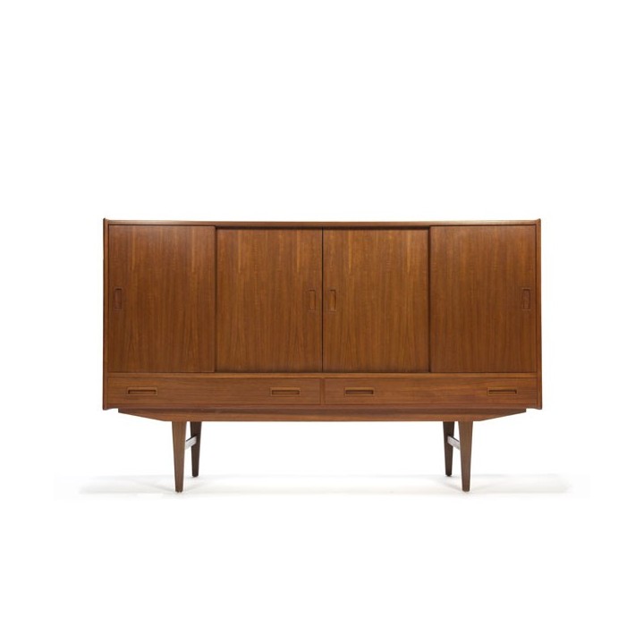 Teakhouten dressoir hoog model - Retro Studio