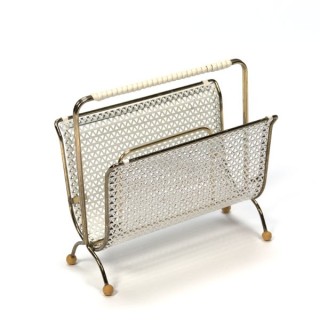 Perforated metal mail holder white - Retro Studio