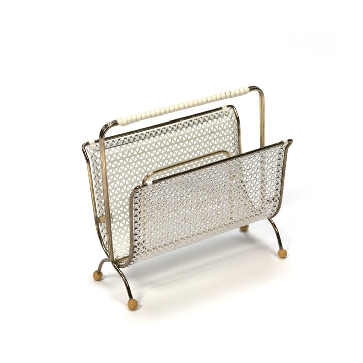 Perforated metal mail holder white - Retro Studio
