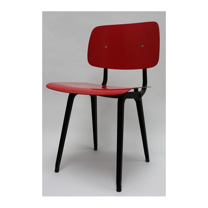 Friso Kramer Revolt stoel rood/zwart 4 - Retro Studio