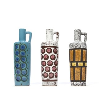Set van 3 aardewerk vaasjes - Retro Studio