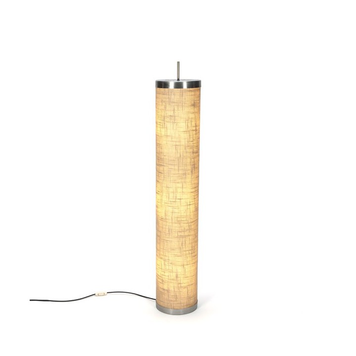 Standing floor lamp with burlap shade - Retro Studio