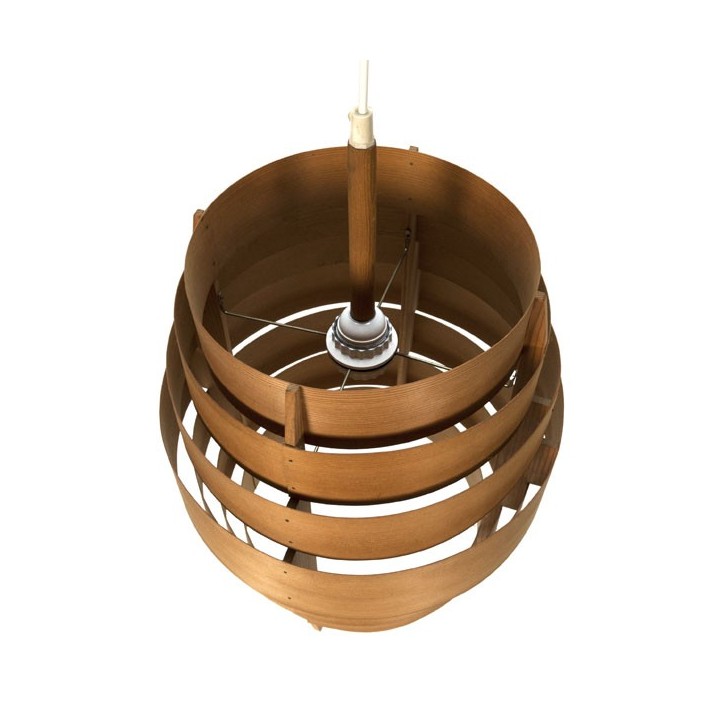 Hans Agne Jakobsson hanging lamp in plywood - Retro Studio