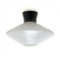 White milk glass ceiling lamp